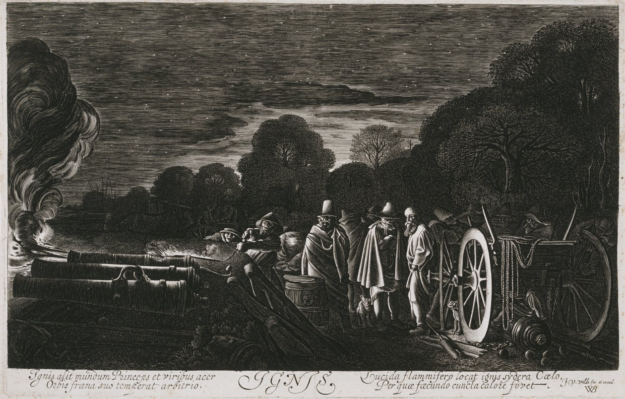 De fire elementer, ild (Ignis), ca. 1614-1622 (radering) af Jan Van de II Velde
