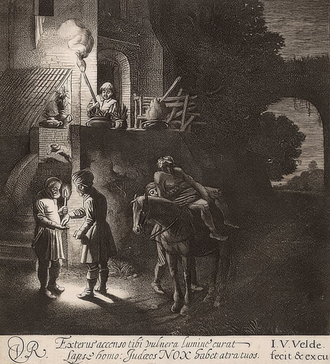 Den barmhjertige samaritan. (ikke dateret) af Jan Van de Velde