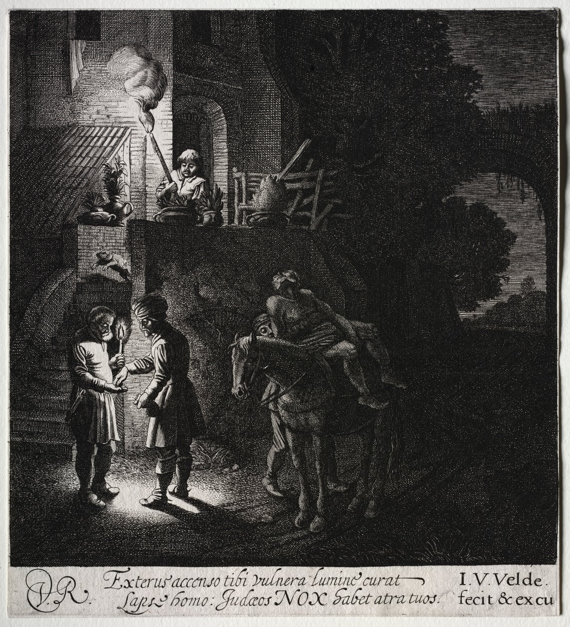 Den barmhjertige samaritaner, der betaler kroejeren. af Jan Van de Velde