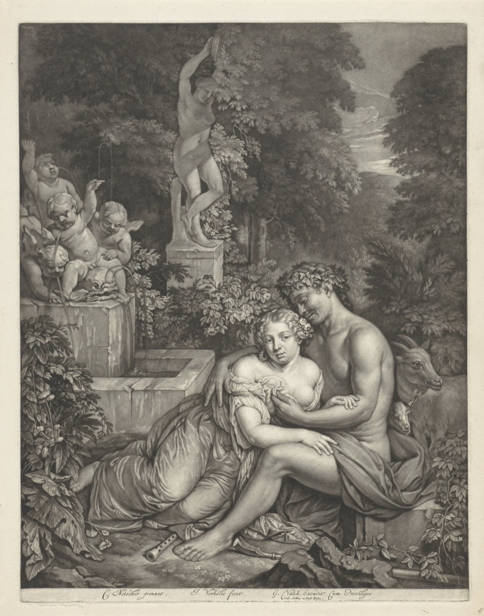 Vertumnus en Pomona af Jan Verkolje (I)