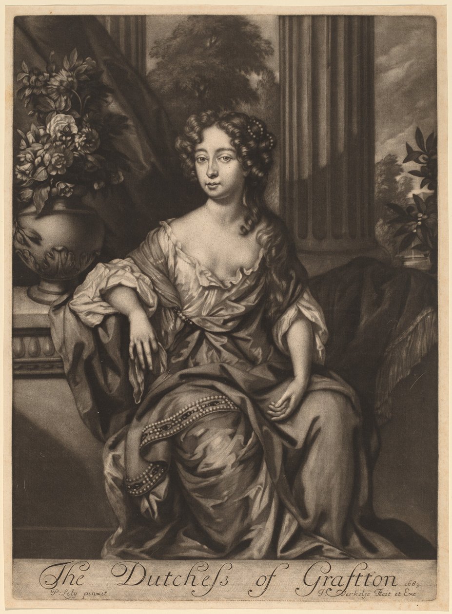 Hertuginden af Grafton af Jan Verkolje I after Sir Peter Lely