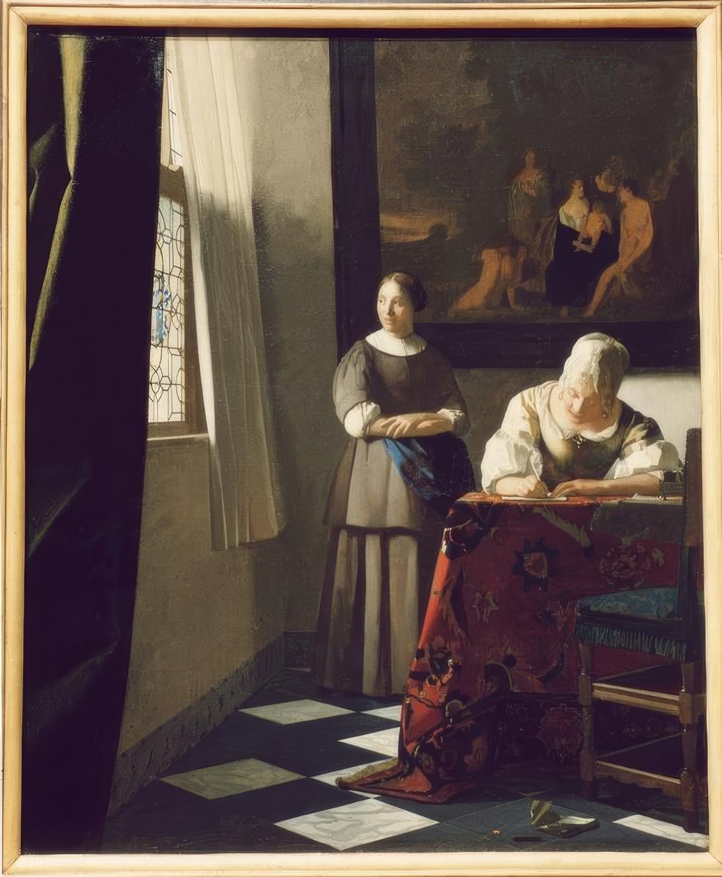 Brevskriver og tjenestepige af Jan Vermeer van Delft
