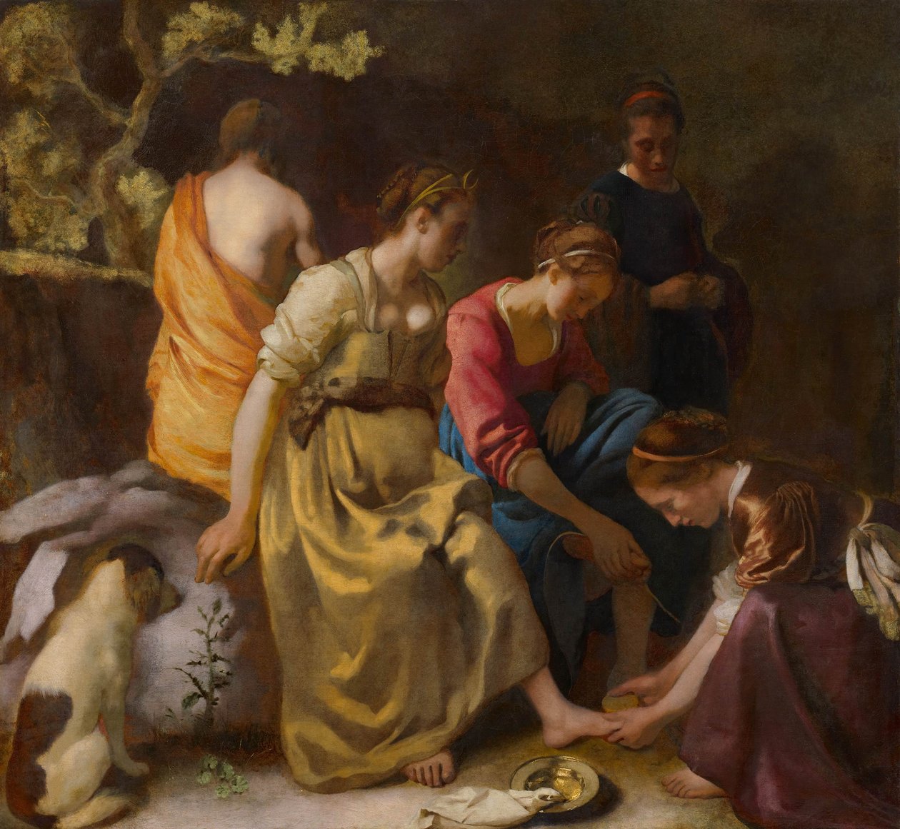 Diana og hendes ledsagere, ca 1654 af Jan Vermeer van Delft
