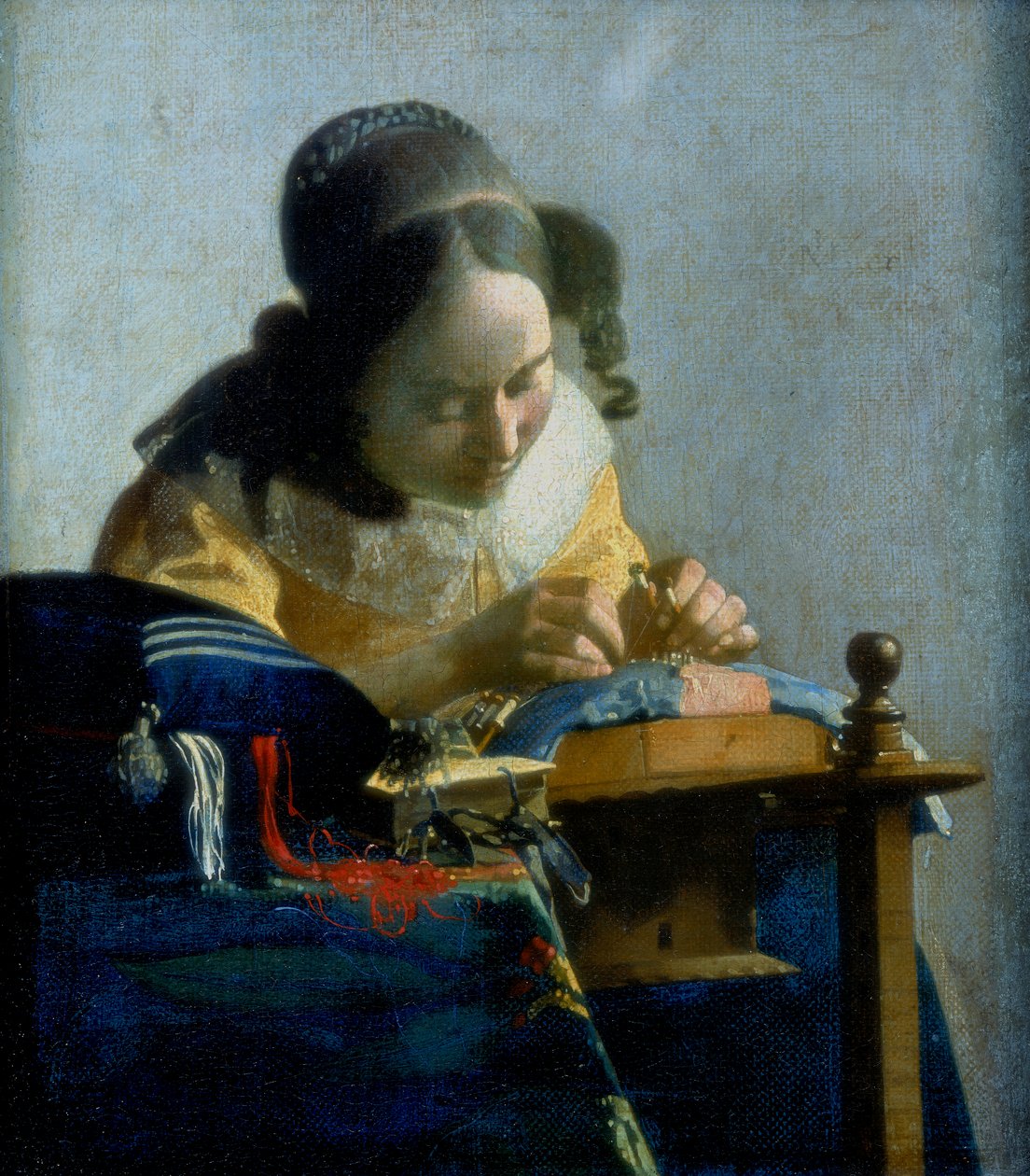 Kniplingsmageren, c1664 af Jan Vermeer van Delft