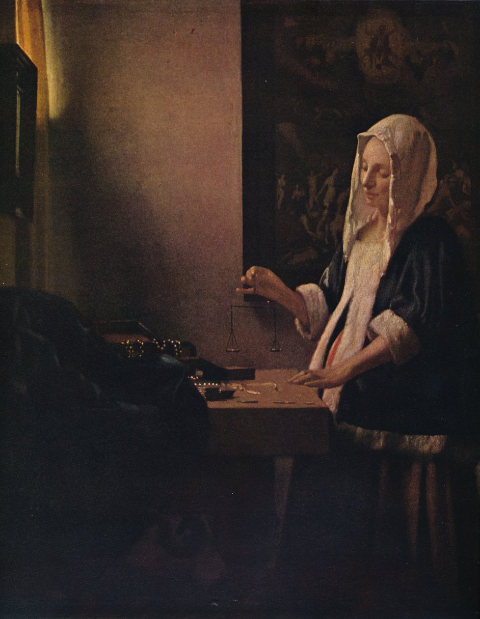 Kvinde med en balance, c1664 af Jan Vermeer van Delft