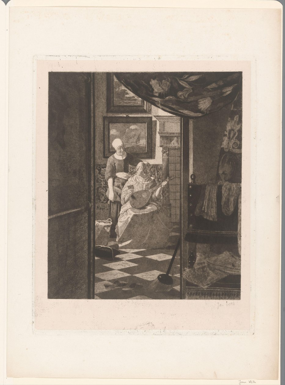 Kærlighedsbrevet (original titel) af Jan Veth (signed by artist)