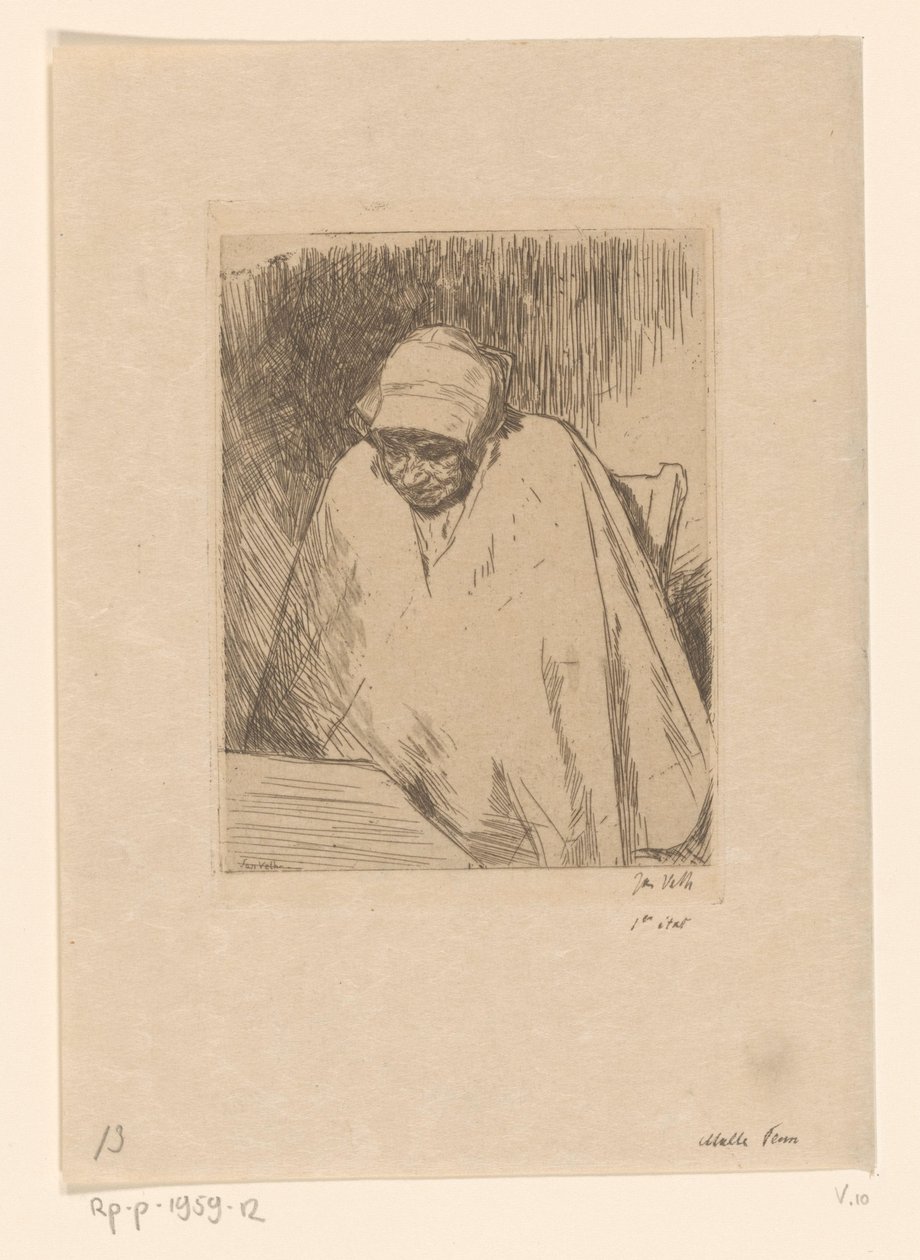 Malle Teun (original titel på objekt) af Jan Veth (signed by artist)