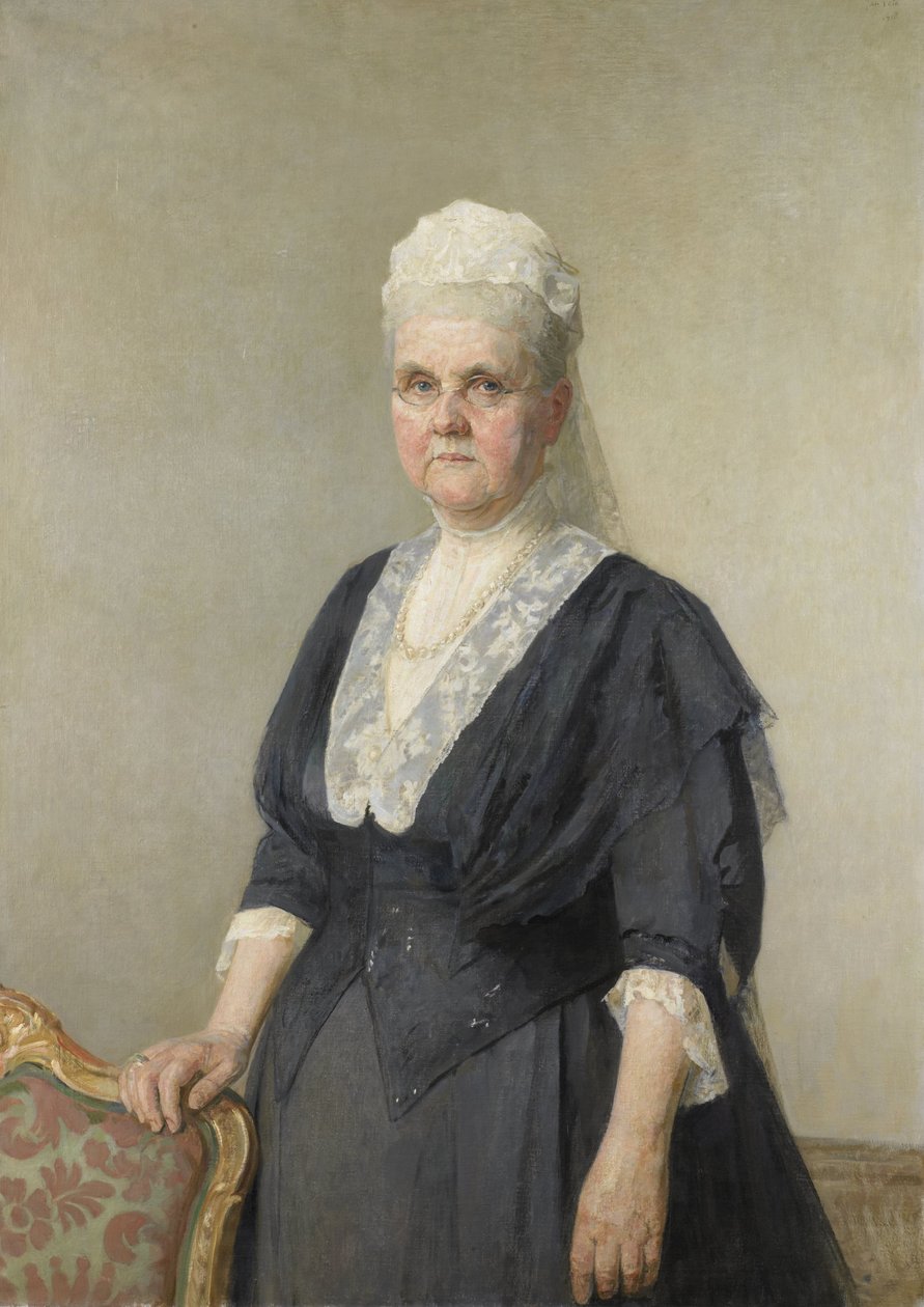 Dronning Emma, ​​Prinsesse af Waldeck-Pyrmont. Enke efter kong Vilhelm III af Jan Veth