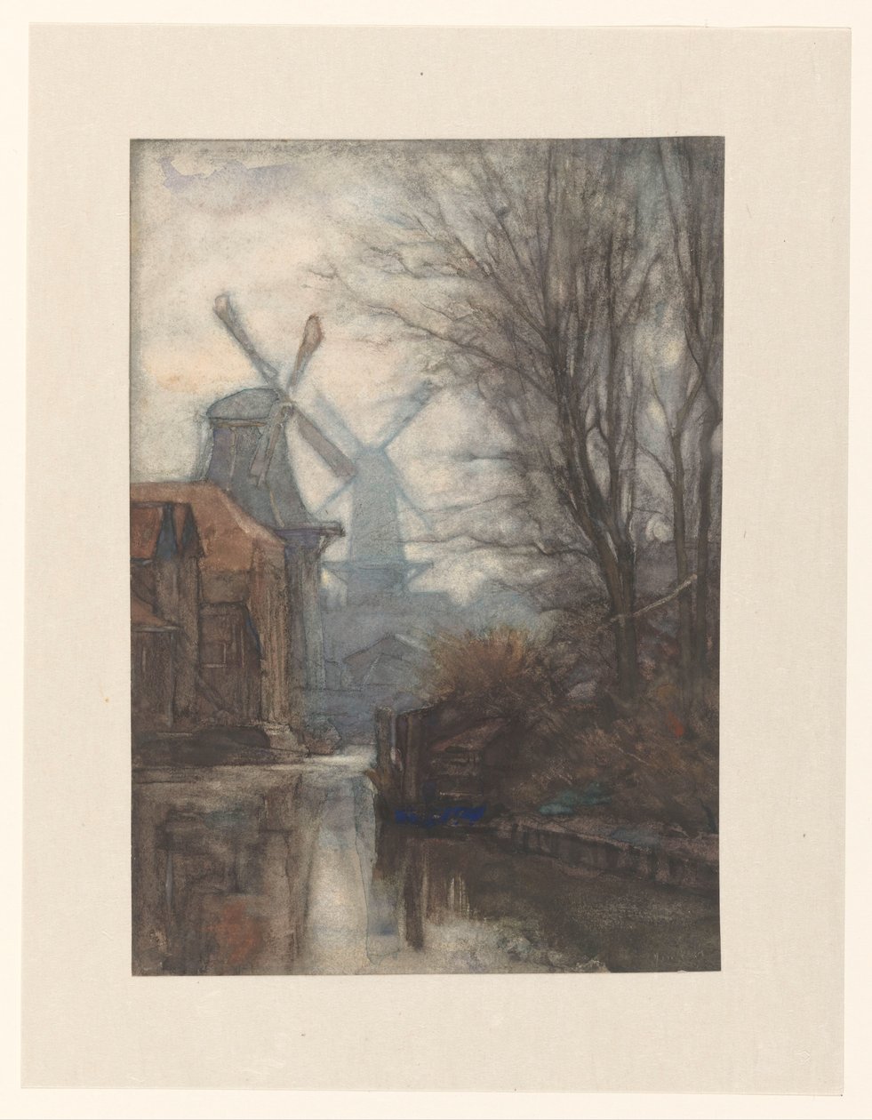 Møller på en kanal af Jan Veth