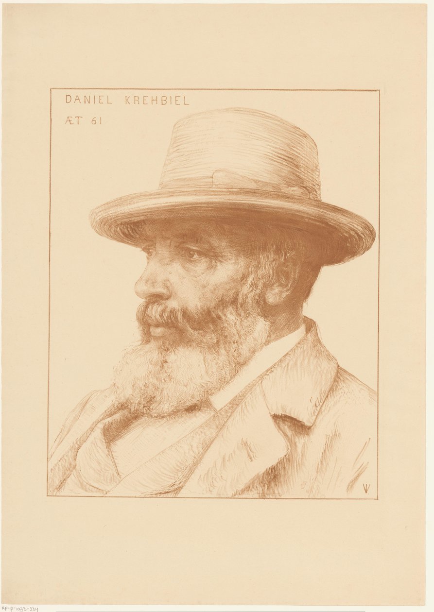 Portræt af Daniel Krehbiel af Jan Veth