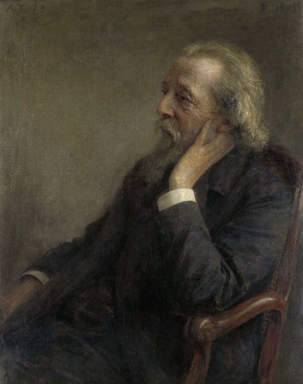Portræt af præst Petrus Hermannus Hugenholtz (1834-1911), stifter af Frikommunen af Jan Veth