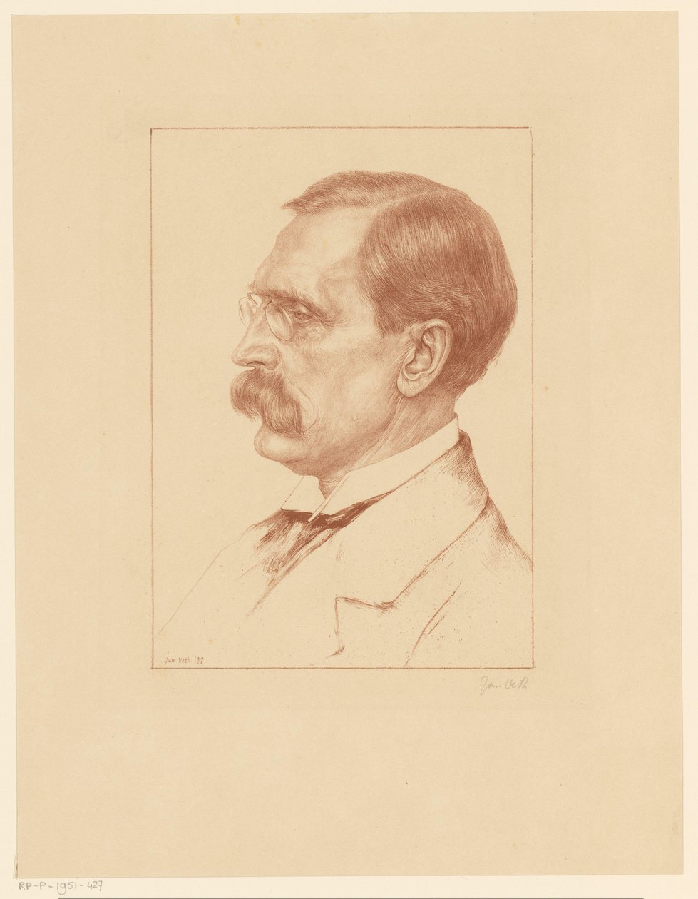 Portræt af Wilhelm von Bode Portrætter af De Kroniek (serietitel) af Jan Veth