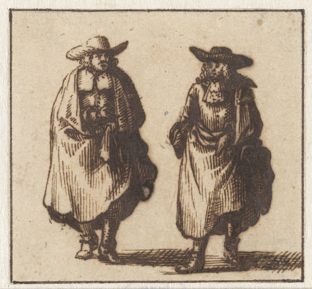 To stående herrer i tunge kapper af Jan Vincentsz. van der Vinne (possibly)