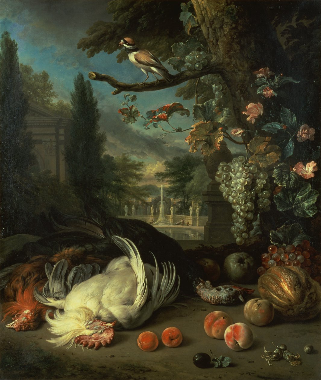 Dødt fjerkræ (olie på lærred) af Jan Baptist Weenix
