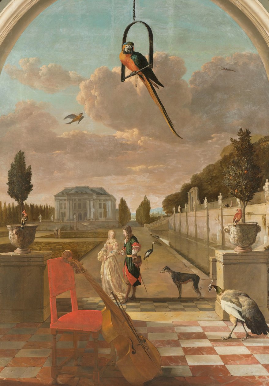 Park med Country House af Jan Baptist Weenix