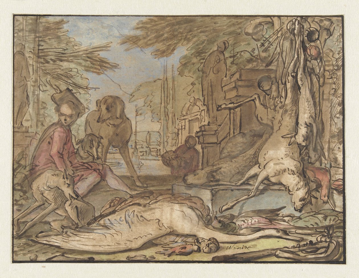 Stilleben af ​​spillet af Jan Baptist Weenix