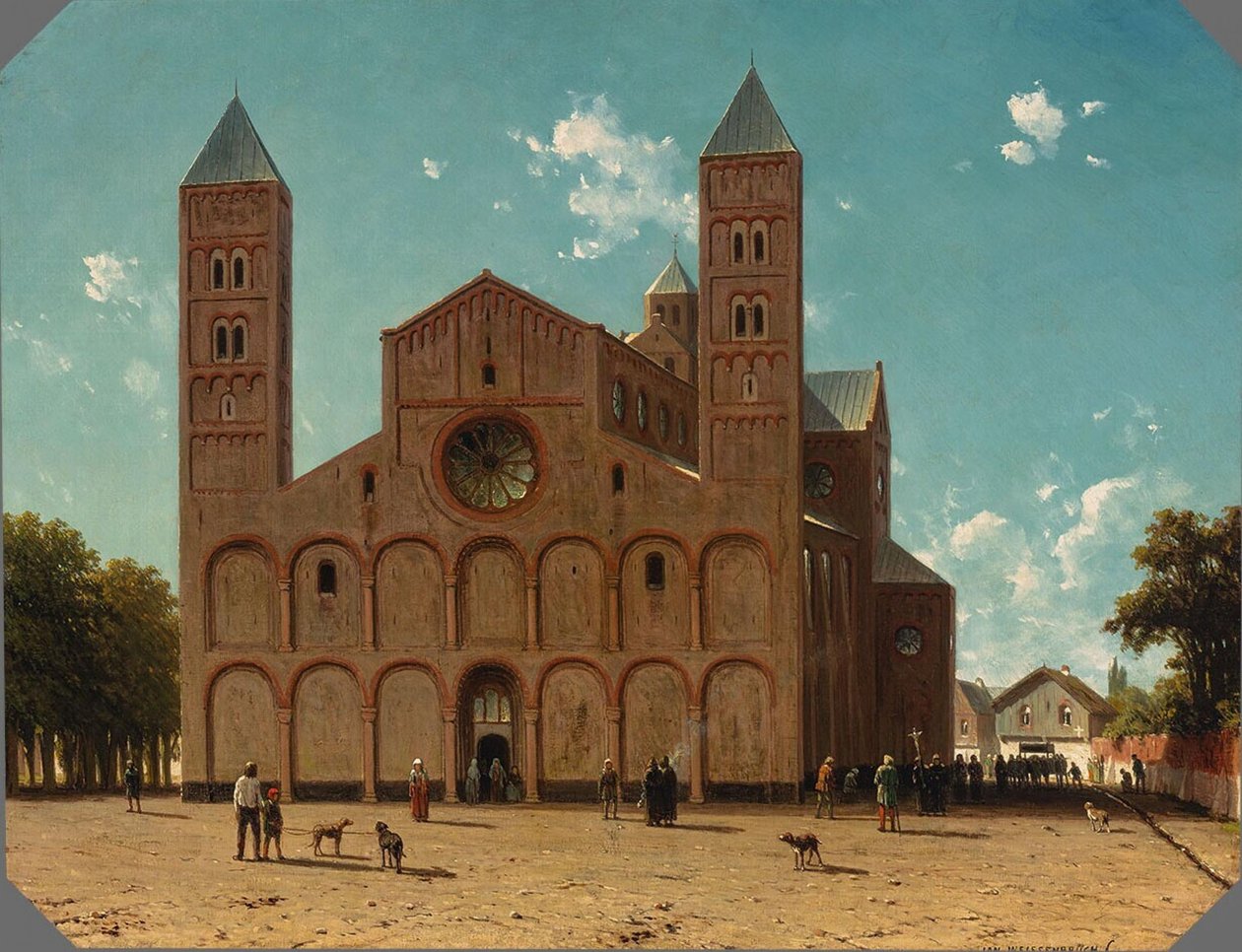 Hollandsk: De Mariakerk in Utrecht Sankt Marias Kirke i Utrecht af Jan Weissenbruch