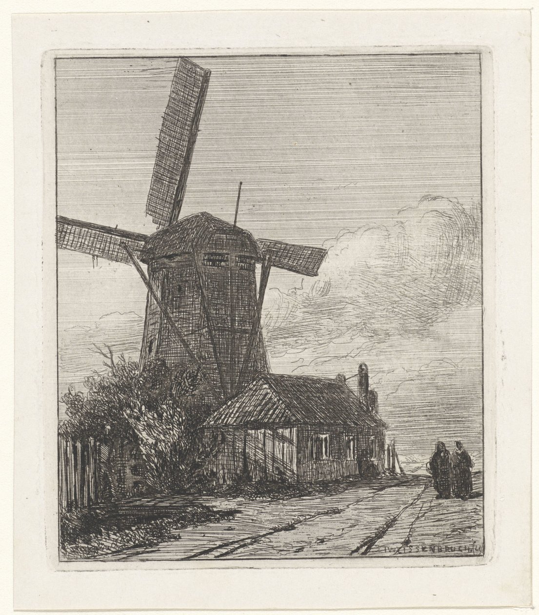 Udsigt over Trekweg i Haag af Jan Weissenbruch