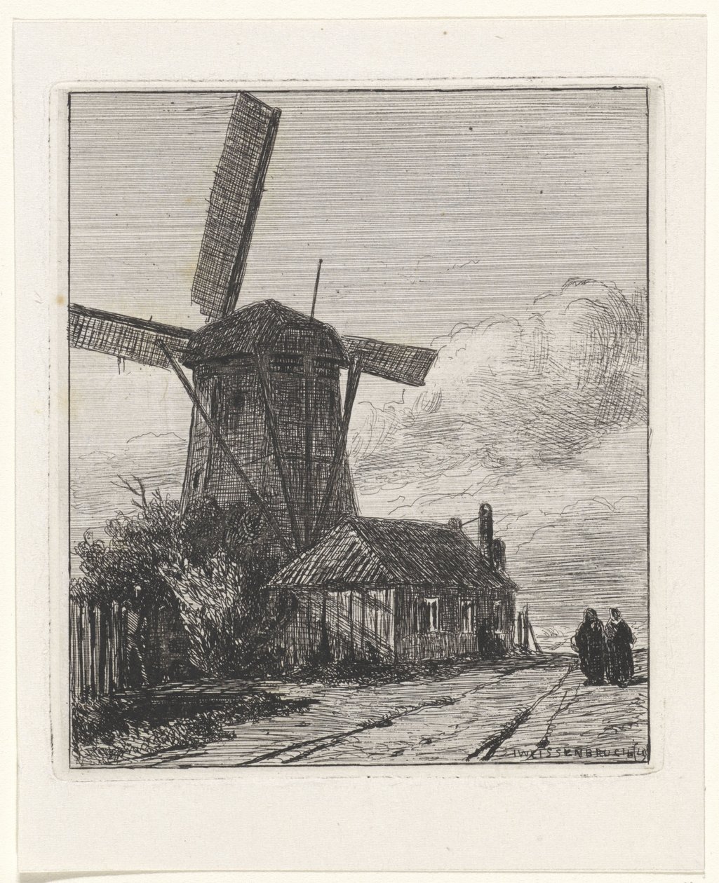 Udsigt over Trekweg i Haag af Jan Weissenbruch