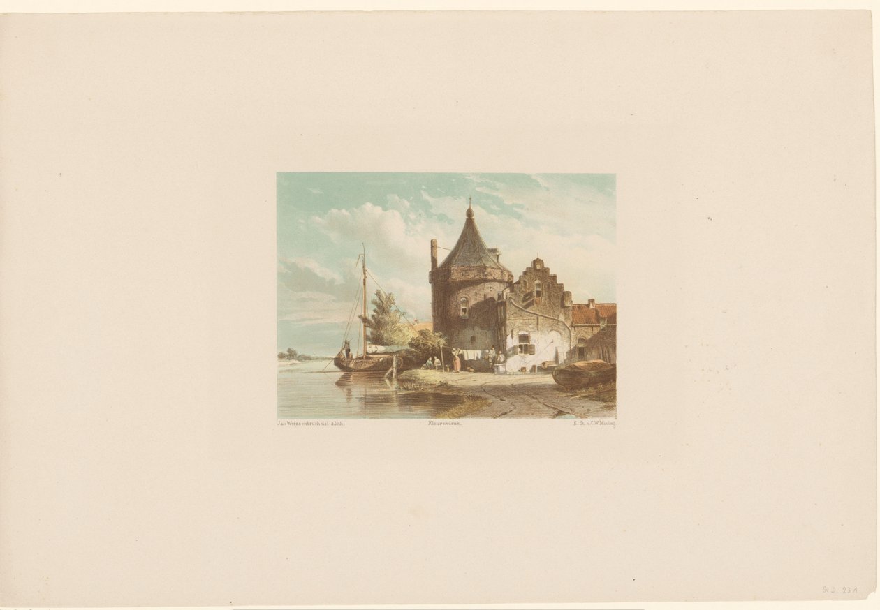 Udsigt over Waltoren i Culemborg af Jan Weissenbruch