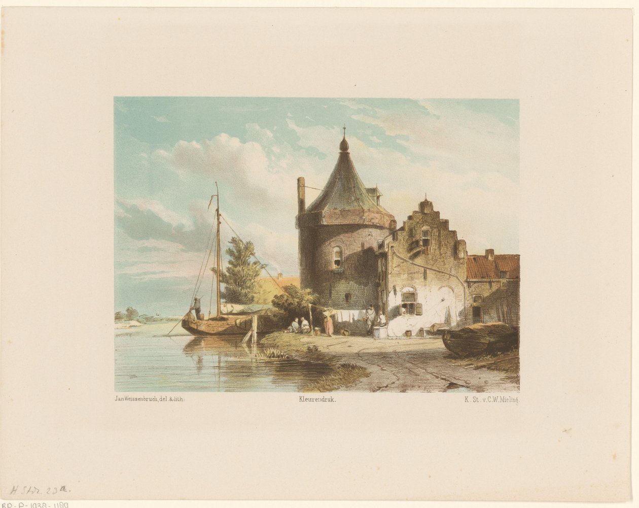Udsigt over Waltoren i Culemborg af Jan Weissenbruch