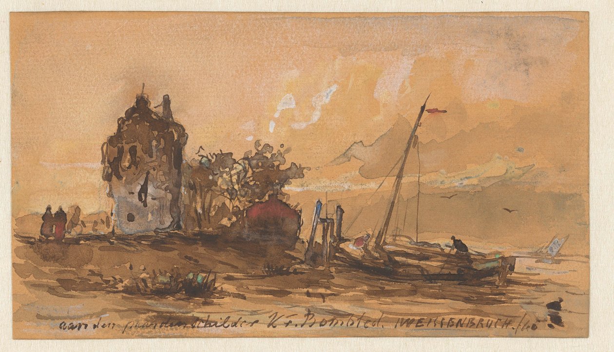 Flodlandskab af Jan Weissenbruch