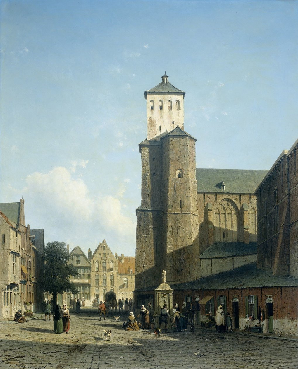 St Denis Kirke i Liège af Jan Weissenbruch