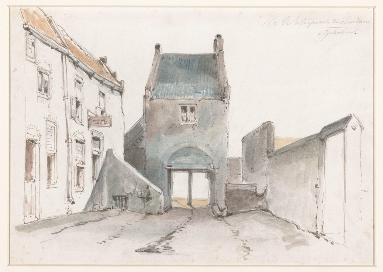Steigerpoort i Leerdam Vandport i Leerdam af Jan Weissenbruch