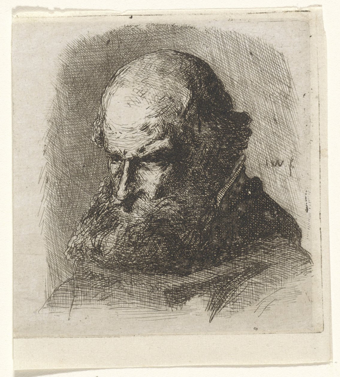 Studie af en gammel mand af Jan Weissenbruch