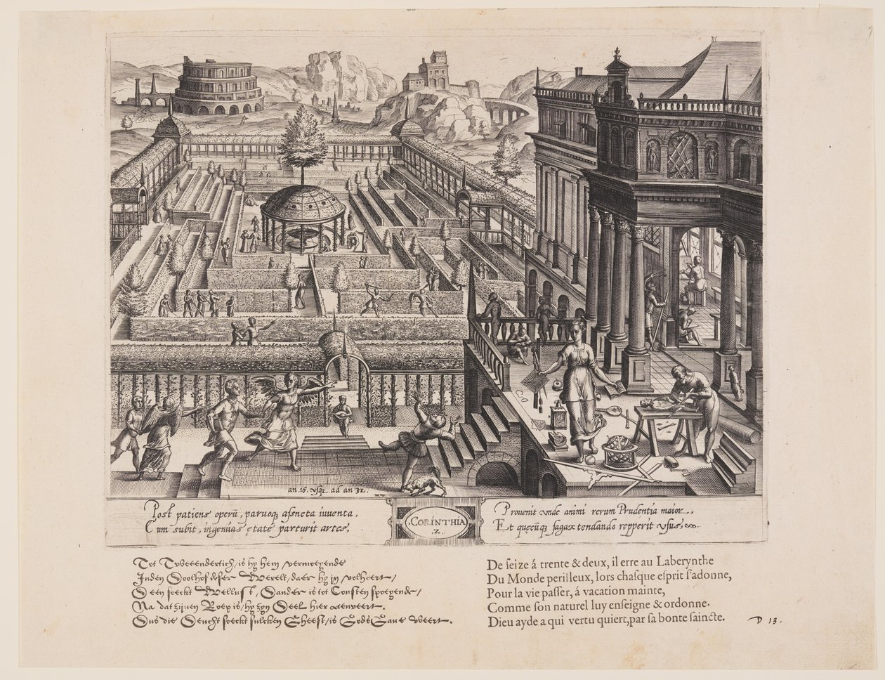 Corinthia, fra Theatrum Vitae Humanae (Menneskets aldre) af Jan Wierix