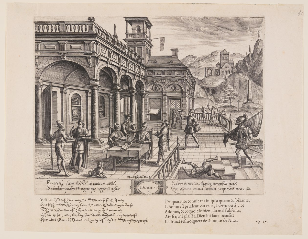 Dorica, fra Theatrum Vitae Humanae (Menneskets aldre) af Jan Wierix