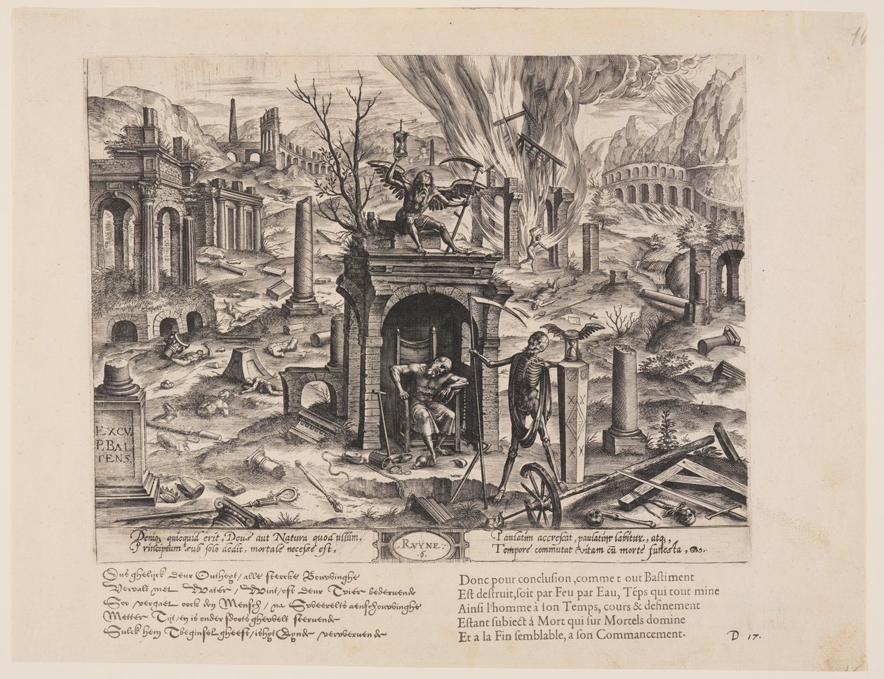 Ruyne, fra Theatrum Vitae Humanae (Menneskets aldre) af Jan Wierix