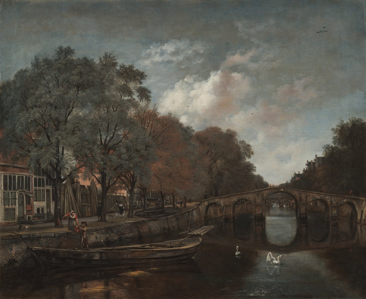 Herengracht, Amsterdam, ca. 1661 (olie på lærred) af Jan Wijnants