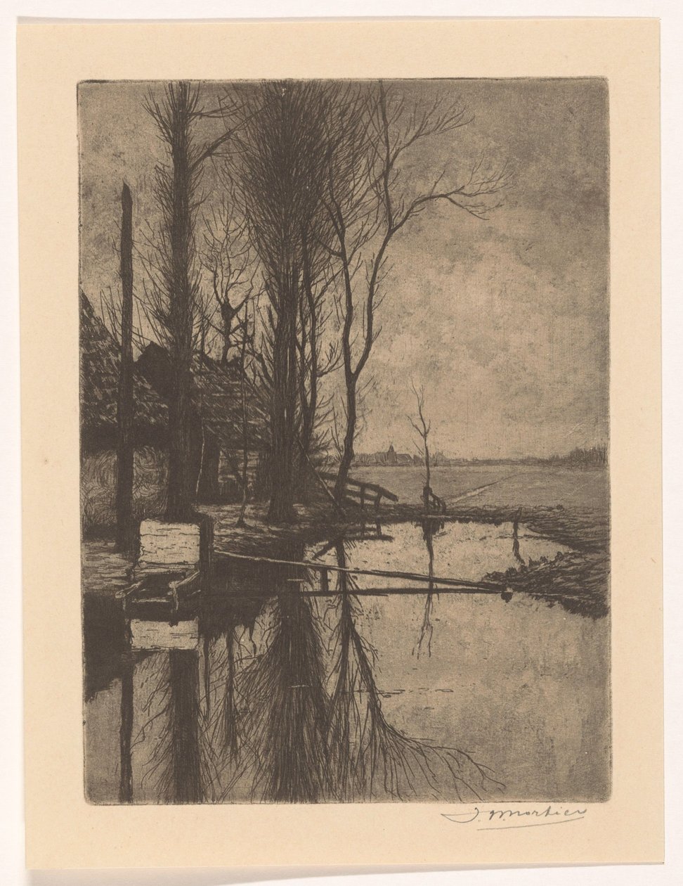 Grøft ved Nootdorp af Jan Willem Nortier (signed by artist)