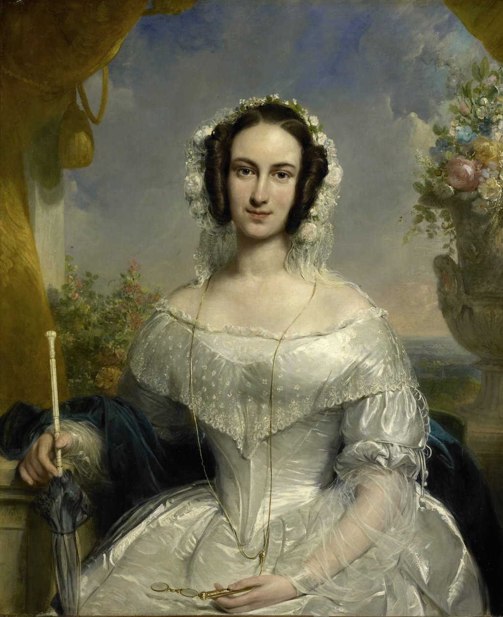 Agatha Petronella Hartsen (1814-78). På brudetoilet i anledning af hendes ægteskab med Jan van der Hoop den 17. marts 1841 af Jan Willem Pieneman
