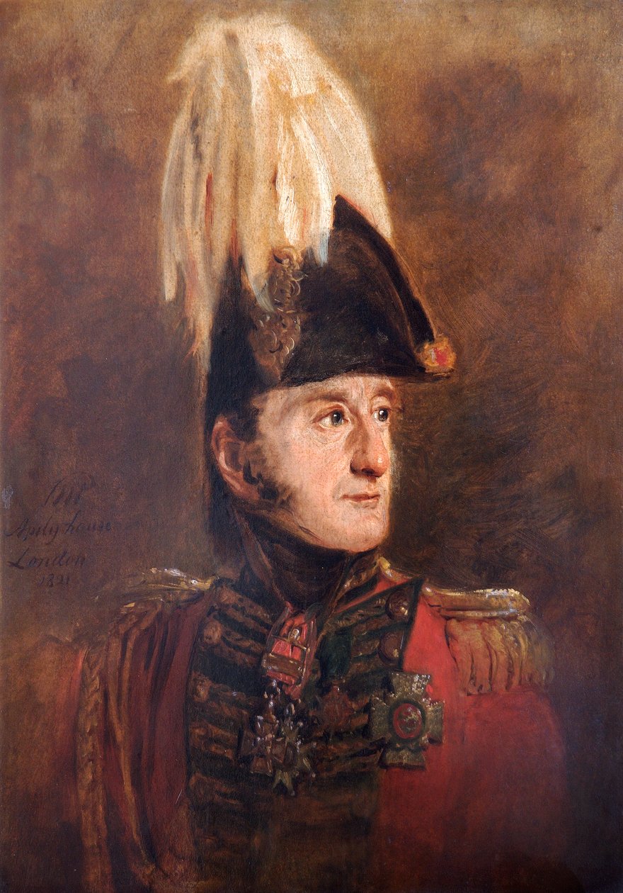 Portræt af general Lord Edward Somerset, britisk soldat, 1821 af Jan Willem Pieneman