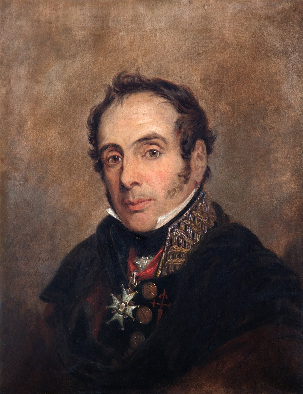 Portræt af General Miguel Ricardo da Alava, spansk soldat, af Jan Willem Pieneman