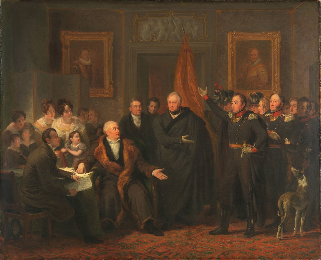 Triumvirat overtager magten i prinsen af Oranges navn, 21. november 1813 af Jan Willem Pieneman
