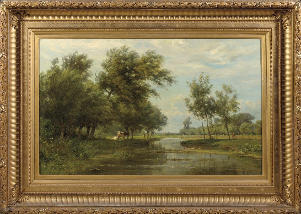 Landskab ved Alblasserdam af Jan Willem van Borselen