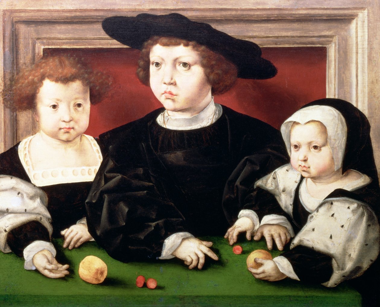 Børn af kong Christian II af Danmark, Norge og Sverige (1481-1559); John, Christina og Dorothea af Jan Gossaert