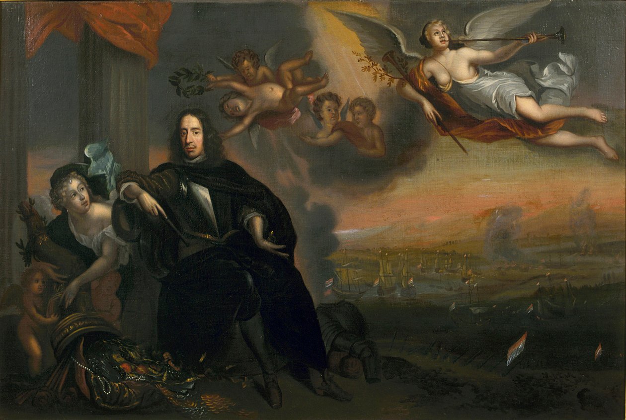 Allegori om Cornelis de Witt (1623-1672) som initiativtager til sejren i Chatham i 1667 af Jan de Baen