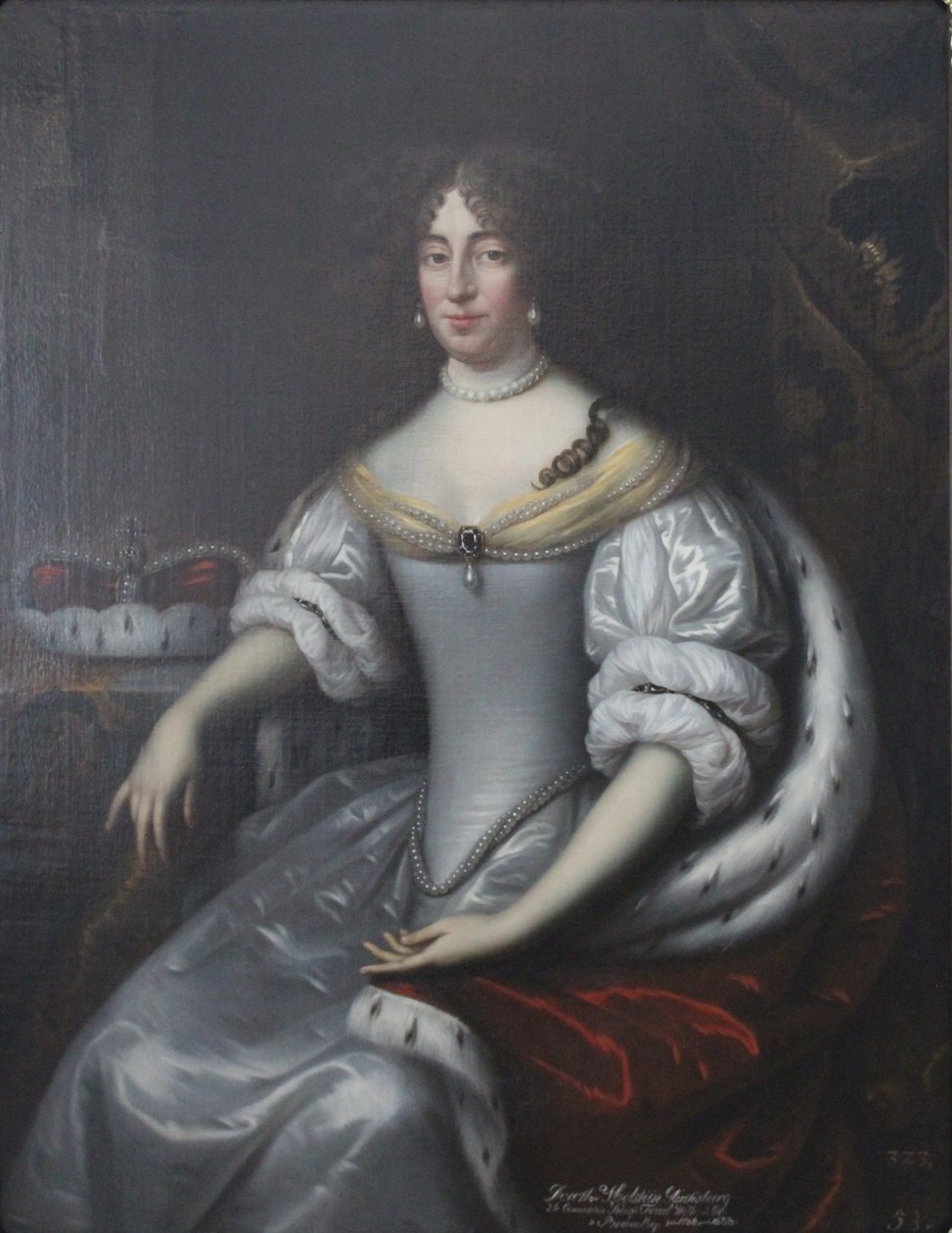 Portræt af Dorothea af Brandenburg, født von Schleswig-Holstein-Sonderburg-Glücksburg (1636-1689) af Jan de Baen