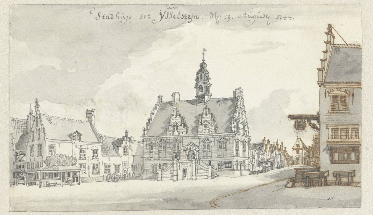 Udsigt over rådhuset i IJsselstein af Jan de Beijer