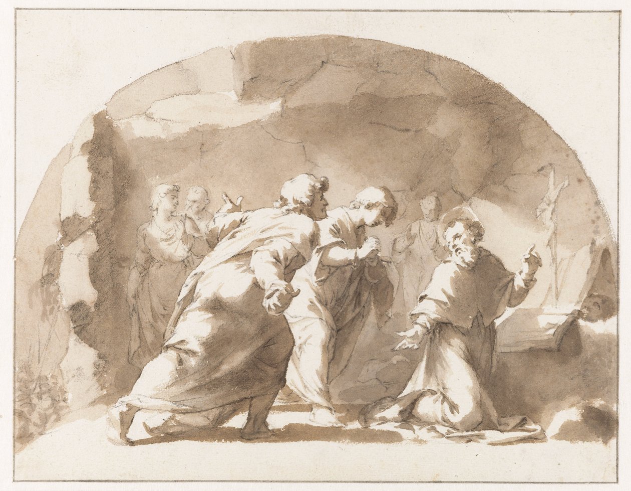 St. Gregory (?) i en hule af Jan de Bisschop