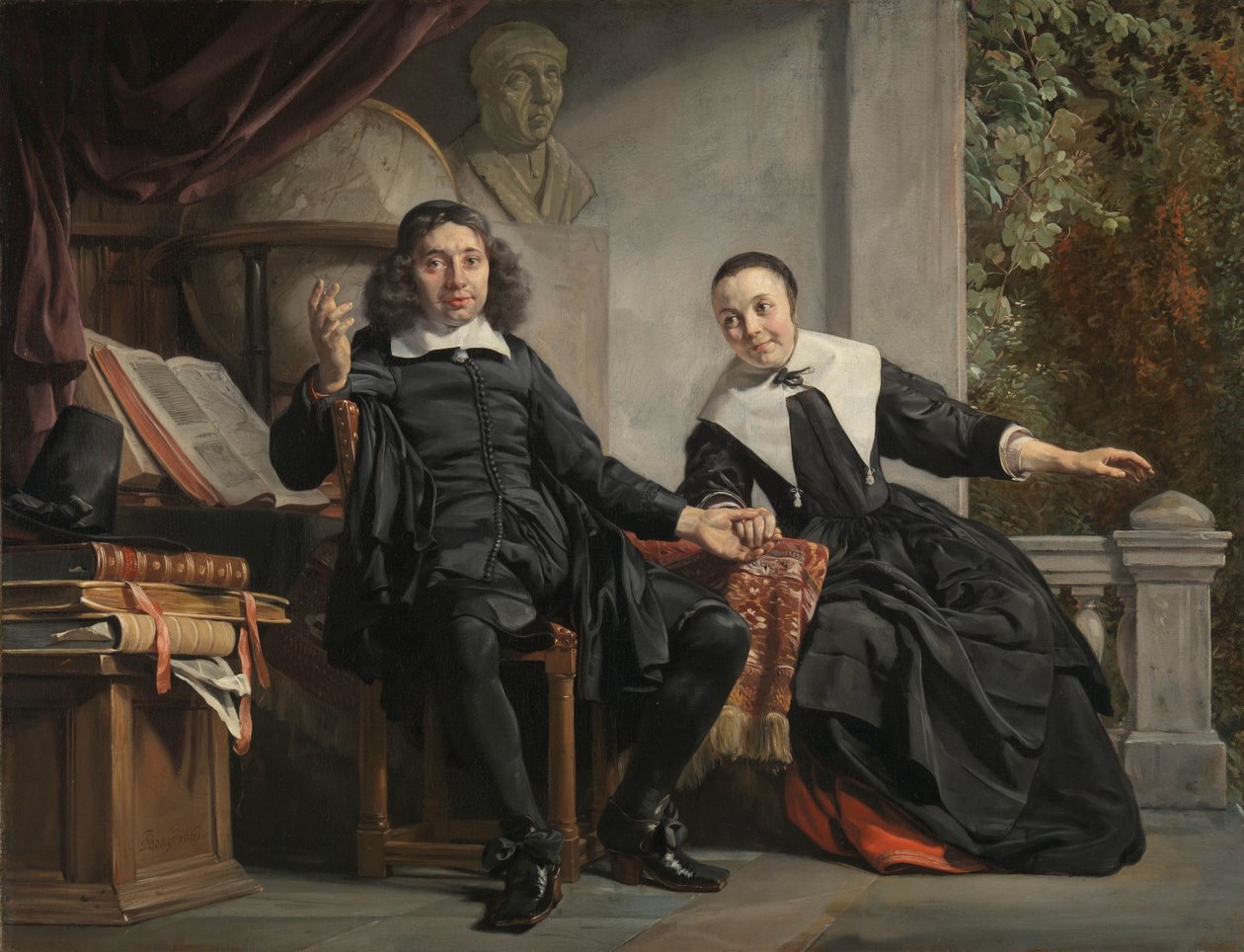 Abraham Casteleyn og hans kone, Margarieta van Bancken Haarlem-trykkeren Abraham Casteleyn og hans kone Margarieta van Bancken af Jan de Bray