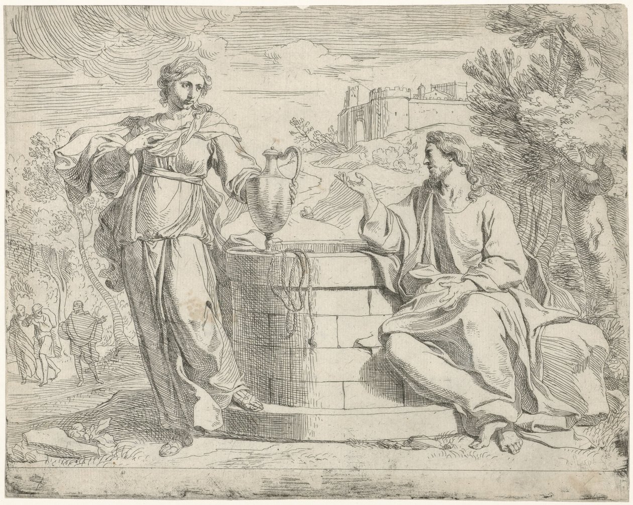 Kristus og den samaritanske kvinde af Jan de Pape (rejected attribution)