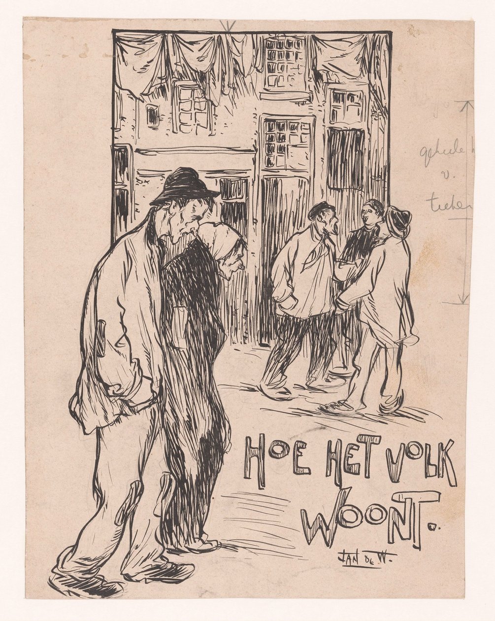 Hvordan mennesker lever (titel på objekt) af Jan de Waardt (signed by artist)