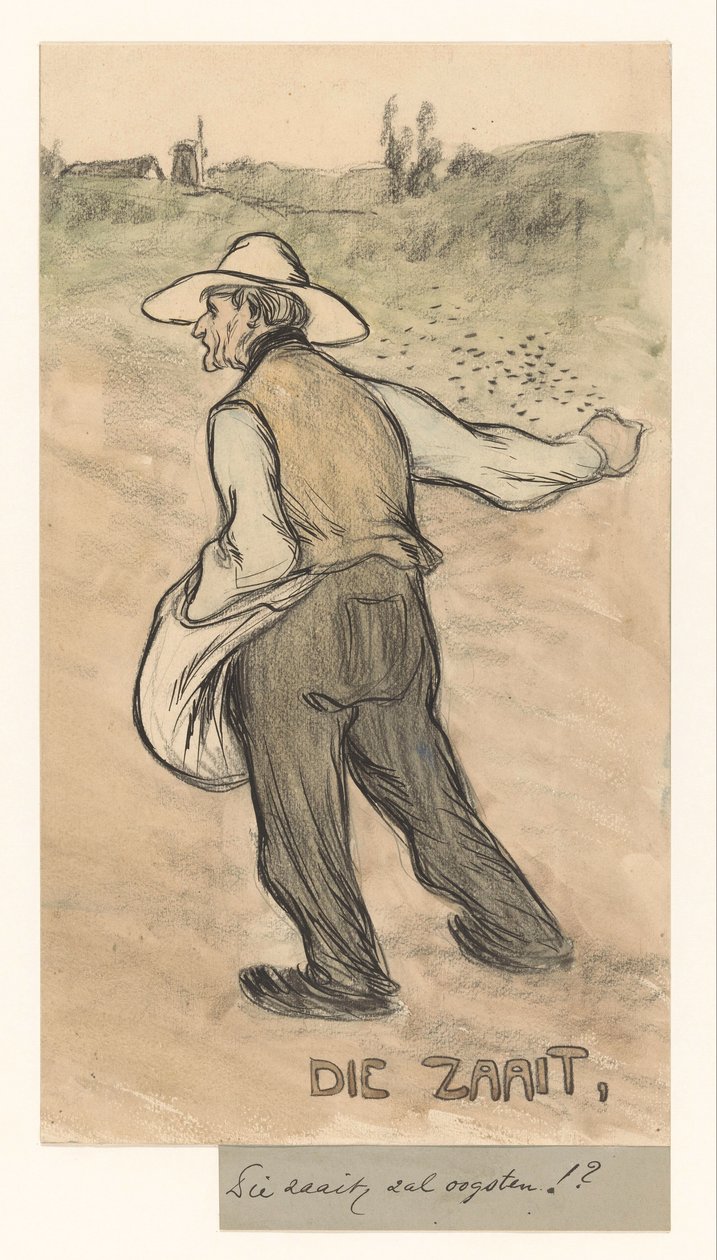 Den, der sår, [vil høste] (titel på objekt) af Jan de Waardt