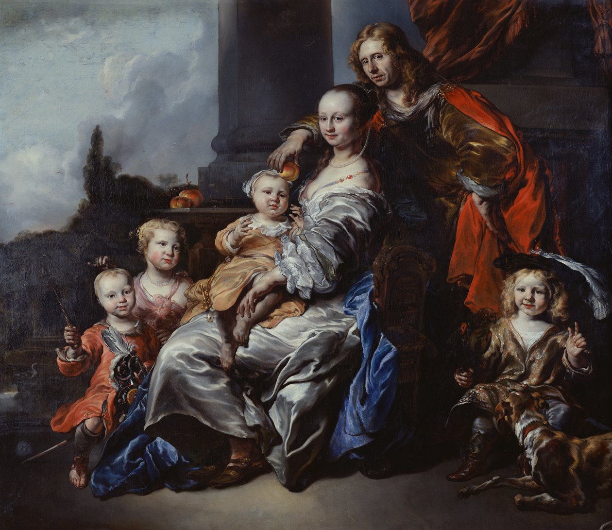 Portræt af en hollandsk familie af Jan or Joan van Noordt
