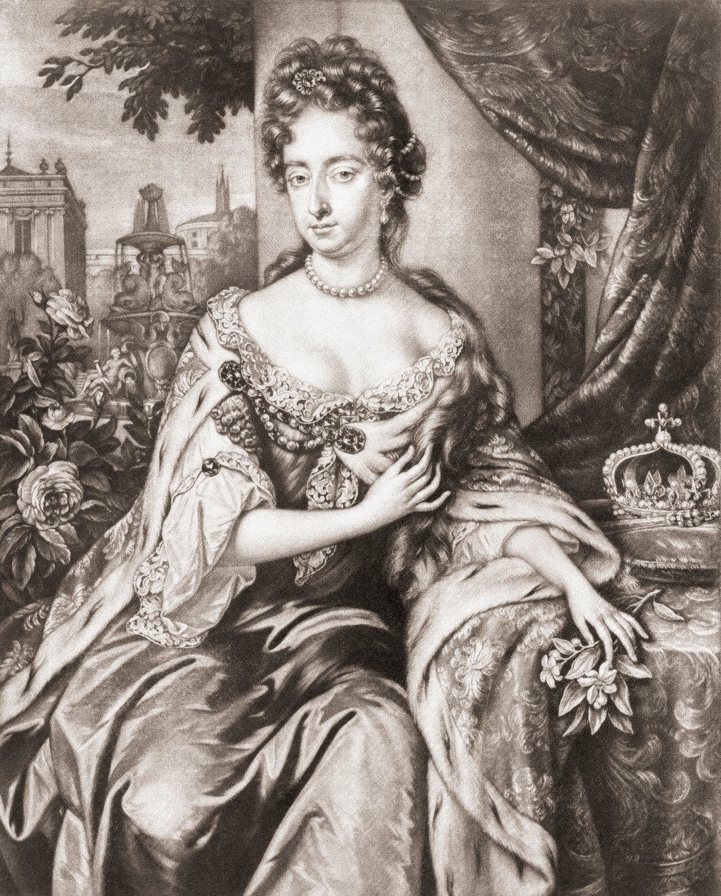 Dronning Mary II af England, Skotland og Irland. af Jan or Verkolye (after) Verkolje